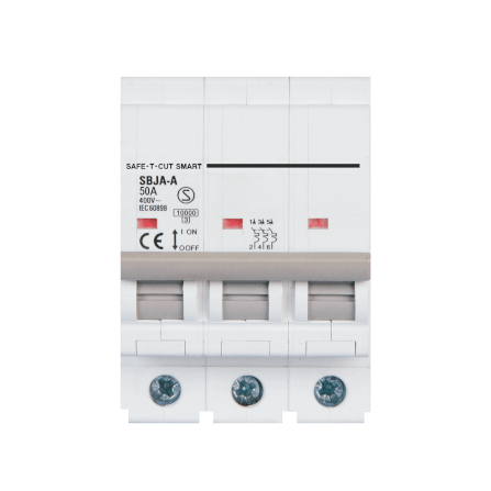 เซอร์กิตเบรกเกอร์ 50 แอมป์ 3 โพล 10KA เซฟ-ที-คัท สมาร์ท รุ่น US สีขาว_0